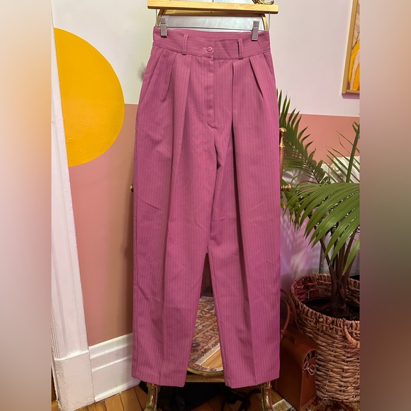 Tailored trousers pink with stripes - Picture 1 of 6